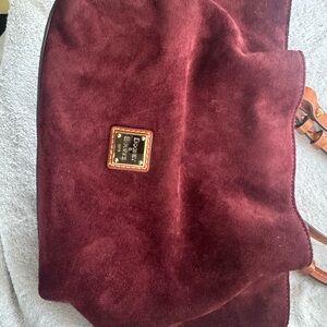 Dooney & Bourke Rich Burgundy Suede Shoulder Bag